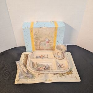 New Classic Winnie The Pooh  Dinnerware Set , Plate, Cup, Cutlery, Placemat 90's